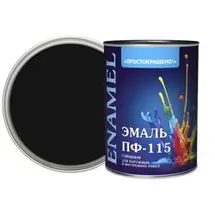 Эмаль ПФ-115 черная 0,8кг Простокрашено БАУ