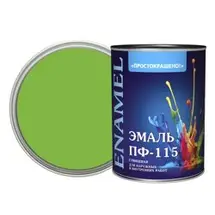 Эмаль ПФ-115 светло-зелёная 0,8кг Простокрашено БАУ