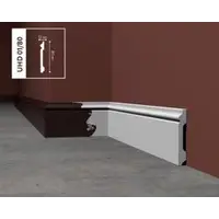 Плинтус напольный Solid из полимера 80*12*2400 белый Артикул: 1 UHD 01/80
