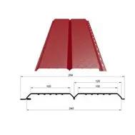 Софит МП Ecosteel Matt **, L брус перфорираванный, толщина 0.5 мм, размер 0,264*м2