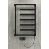 Полотенцесушитель INDIGO Sirtaki (electro) 80/50 (таймер, скр.монтаж, унив.подкл.R/L), Черный муар