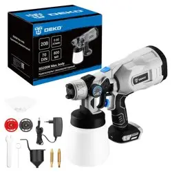 Краскопульт аккумуляторный DEKO SG20DK Max, 20В, 800 мл