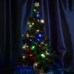 Гирлянда линейная Роса (на плоском проводе) 220V, 200 LED 20м, мультиколор, IP 20, прозрачный шнур 3м, FERON CL579